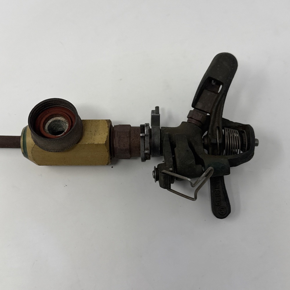 Vintage Rain Bird 25 Brass Impact Sprinkler Long Spike Lawn Irrigation